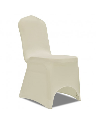 Coprisedie in Tessuto Elasticizzato Crema 18 pz