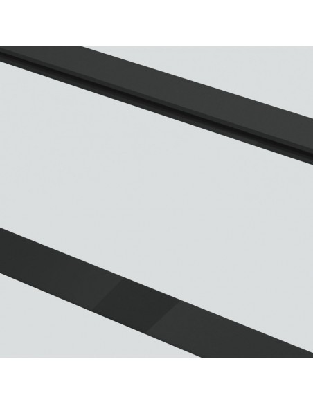 Porta Scorrevole in Vetro ESG e Alluminio 102x205 cm Nera