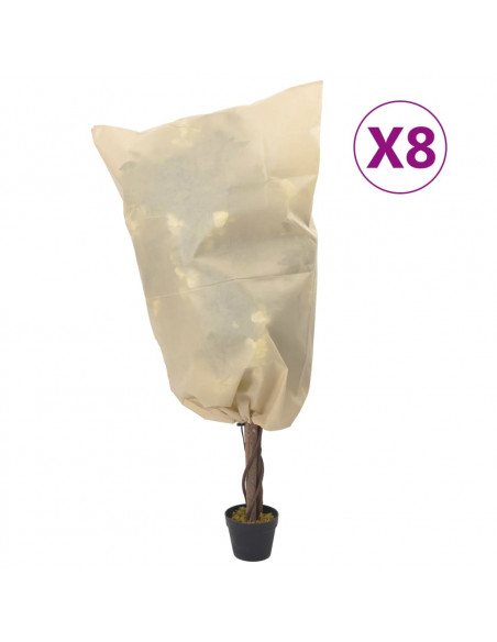 Coperture con Coulisse per Piante 8pz 70 g/m² 0,8x1 m