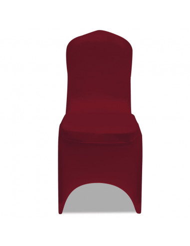 Coprisedie in Tessuto Elasticizzato Borgogna 24 pz