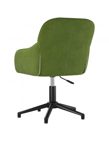 Sedia da Ufficio Girevole Verde Chiaro in Velluto