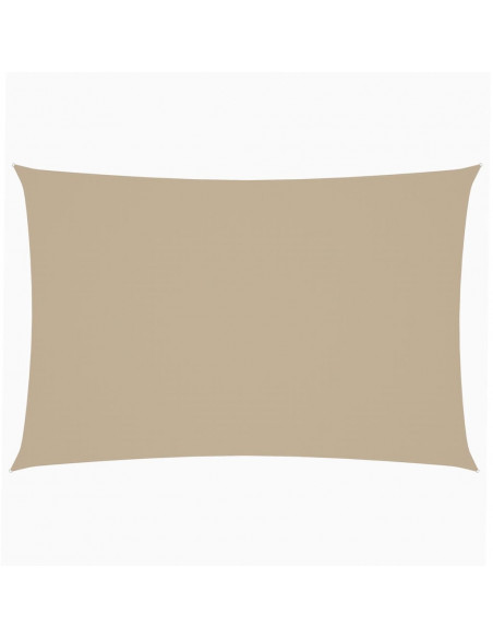 Parasole a Vela Oxford Rettangolare 2x4 m Beige