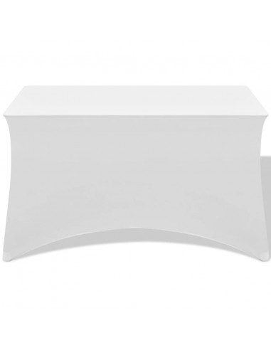 Fodere Elasticizzate per Tavolo 2 pezzi 120x60,5x74 cm Bianche