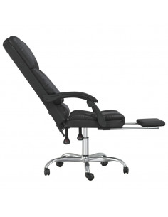 Poltrona da Ufficio Massaggiante Reclinabile Nera in Similpelle 2