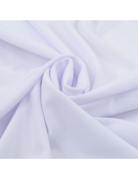 Copertura Elastica per Tavolo con Gonna 2pz 120x6,5x74cm Bianco