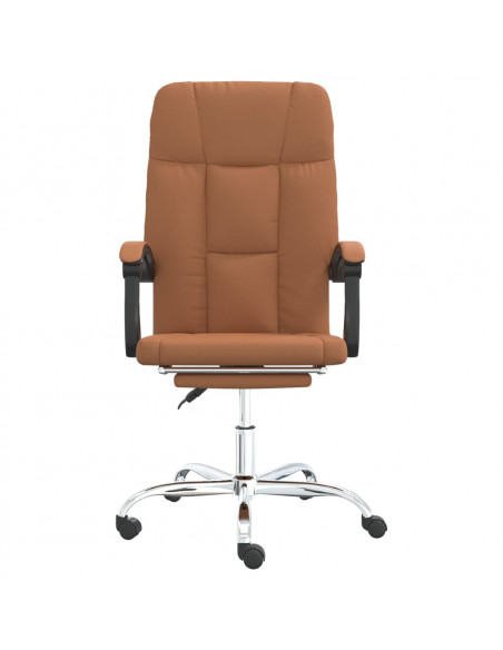 Poltrona da Ufficio Reclinabile Marrone in Similpelle