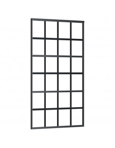 Porta Scorrevole in Vetro ESG e Alluminio 102x205 cm Nera 2