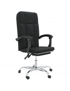 Poltrona da Ufficio Reclinabile Nera in Similpelle 2