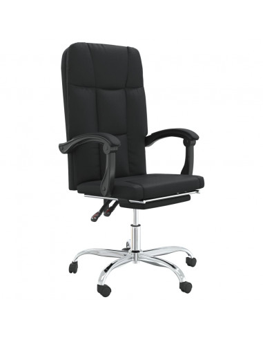 Poltrona da Ufficio Reclinabile Nera in Similpelle