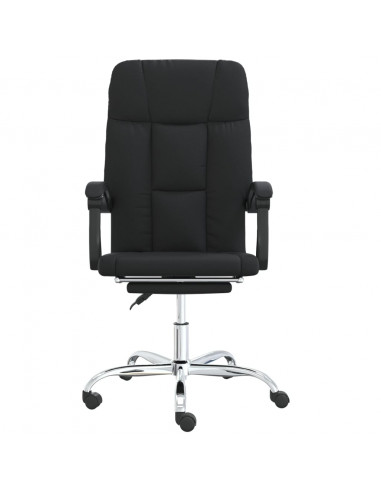 Poltrona da Ufficio Reclinabile Nera in Similpelle