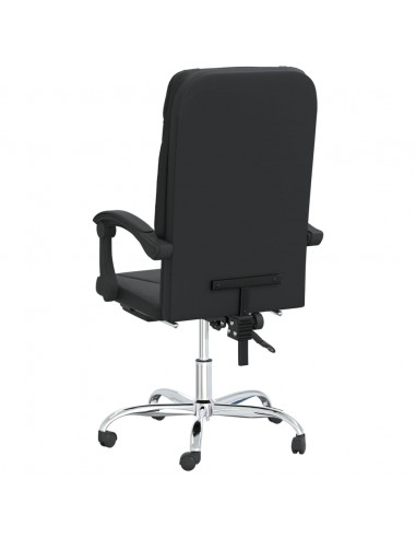Poltrona da Ufficio Reclinabile Nera in Similpelle