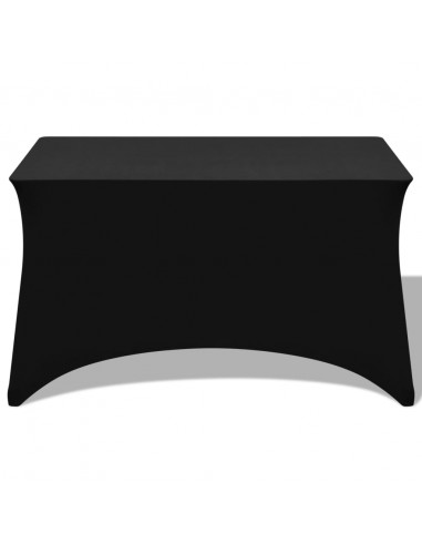 Fodere Elasticizzate per Tavolo 2 pezzi 183x76x74 cm Nero