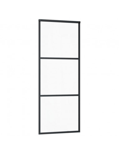 Porta Scorrevole con Kit Montaggio Vetro ESG Alluminio 76x205cm