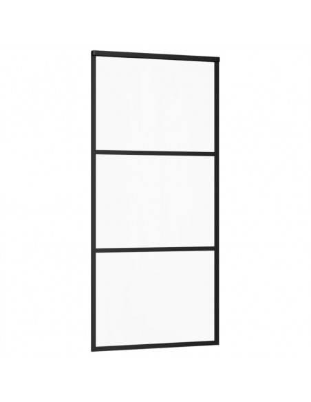 Porta Scorrevole con Kit Montaggio Vetro ESG Alluminio 90x205cm