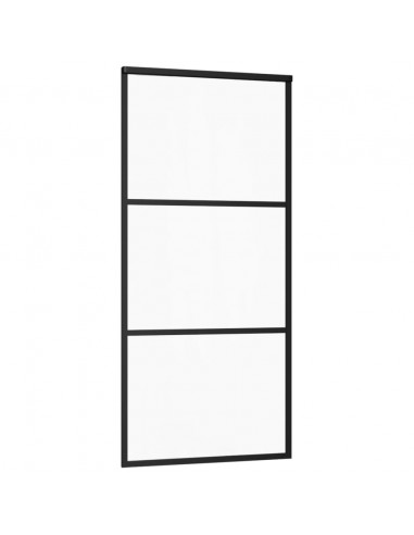 Porta Scorrevole con Kit Montaggio Vetro ESG Alluminio 90x205cm