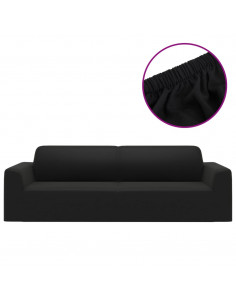 Fodera Elasticizzata per Divano 3 Posti Jersey Poliestere Nero 2
