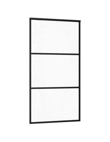 Porta Scorrevole e Kit Montaggio Vetro ESG Alluminio 102x205cm