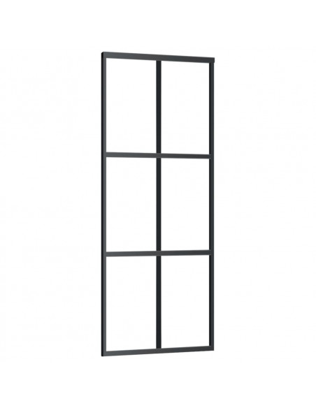 Porta Scorrevole con Kit Montaggio Vetro ESG Alluminio 76x205cm