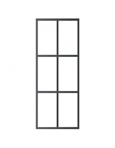 Porta Scorrevole con Kit Montaggio Vetro ESG Alluminio 76x205cm