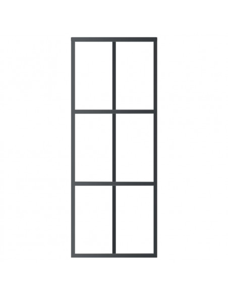 Porta Scorrevole con Kit Montaggio Vetro ESG Alluminio 76x205cm