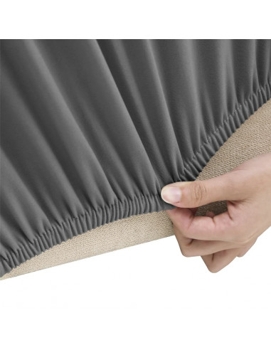 Fodera Elasticizzata per Divano Jersey di Poliestere Antracite