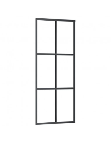 Porta Scorrevole con Kit Montaggio Vetro ESG Alluminio 76x205cm