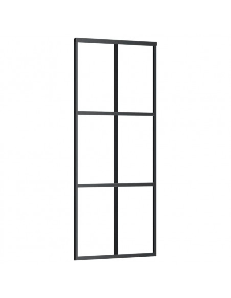 Porta Scorrevole con Kit Montaggio Vetro ESG Alluminio 76x205cm