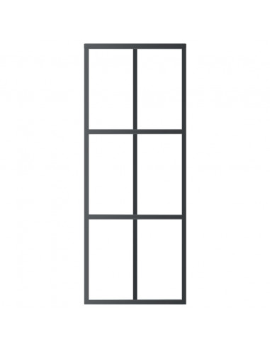 Porta Scorrevole con Kit Montaggio Vetro ESG Alluminio 76x205cm