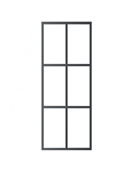Porta Scorrevole con Kit Montaggio Vetro ESG Alluminio 76x205cm