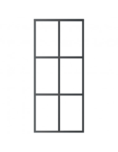 Porta Scorrevole con Kit Montaggio Vetro ESG Alluminio 90x205cm