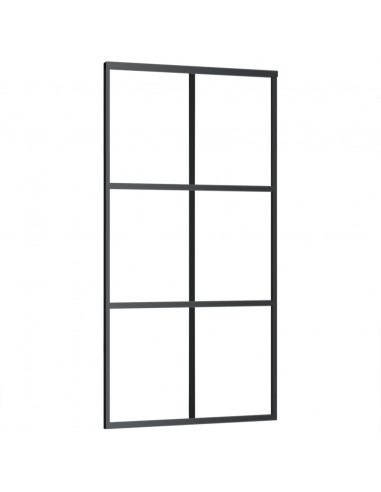 Porta Scorrevole e Kit Montaggio Vetro ESG Alluminio 102x205cm