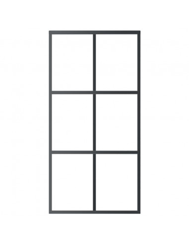 Porta Scorrevole e Kit Montaggio Vetro ESG Alluminio 102x205cm