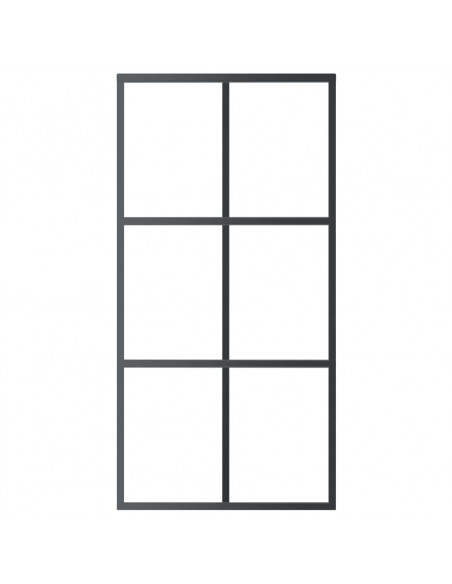Porta Scorrevole e Kit Montaggio Vetro ESG Alluminio 102x205cm