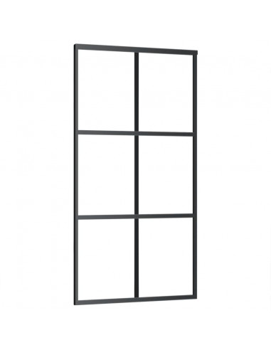 Porta Scorrevole e Kit Montaggio Vetro ESG Alluminio 102x205cm