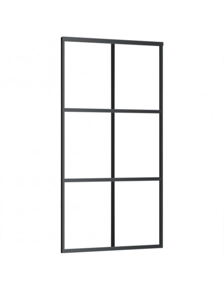 Porta Scorrevole e Kit Montaggio Vetro ESG Alluminio 102x205cm