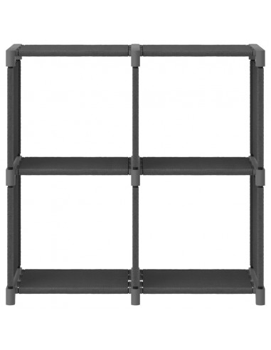 Mobile per 4 Scatole a Cubo Grigio 69x30x72,5 cm in Tessuto