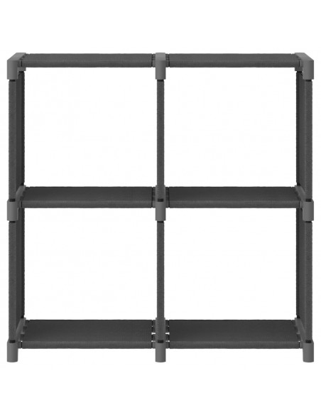 Mobile per 4 Scatole a Cubo Grigio 69x30x72,5 cm in Tessuto