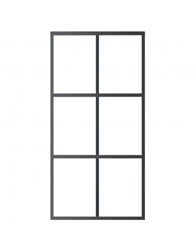 Porta Scorrevole e Kit Montaggio Vetro ESG Alluminio 102x205cm