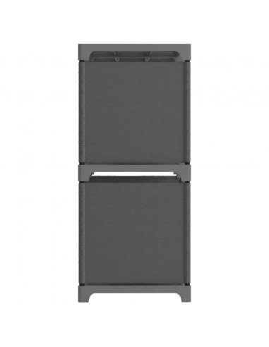 Mobile per 4 Scatole a Cubo Grigio 69x30x72,5 cm in Tessuto