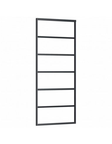 Porta Scorrevole con Kit Montaggio Vetro ESG Alluminio 76x205cm