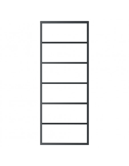 Porta Scorrevole con Kit Montaggio Vetro ESG Alluminio 76x205cm