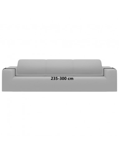 Fodera Elasticizzata Divano 4 Posti in Jersey Poliestere Grigio