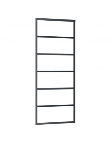 Porta Scorrevole con Kit Montaggio Vetro ESG Alluminio 76x205cm