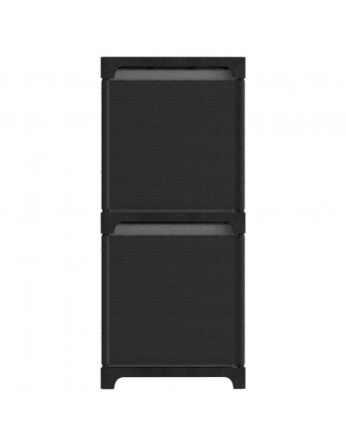 Mobile con 5 Scatole a Cubo Nero 103x30x72,5 cm in Tessuto