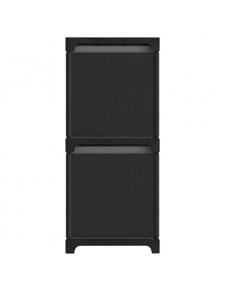 Mobile con 5 Scatole a Cubo Nero 103x30x72,5 cm in Tessuto