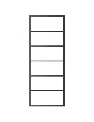 Porta Scorrevole con Kit Montaggio Vetro ESG Alluminio 76x205cm