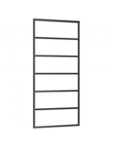 Porta Scorrevole con Kit Montaggio Vetro ESG Alluminio 90x205cm