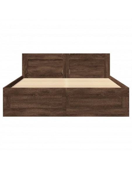 Giroletto Testiera Rovere Marrone 120x200 cm Legno Multistrato