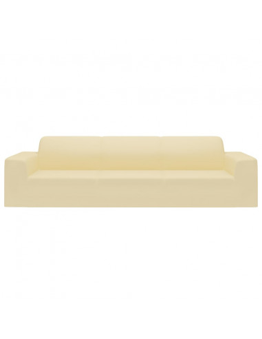Fodera Elasticizzata Divano 4 Posti in Jersey Poliestere Crema