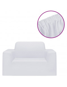 Fodera Elasticizzata per Divano in Jersey di Poliestere Bianco 2